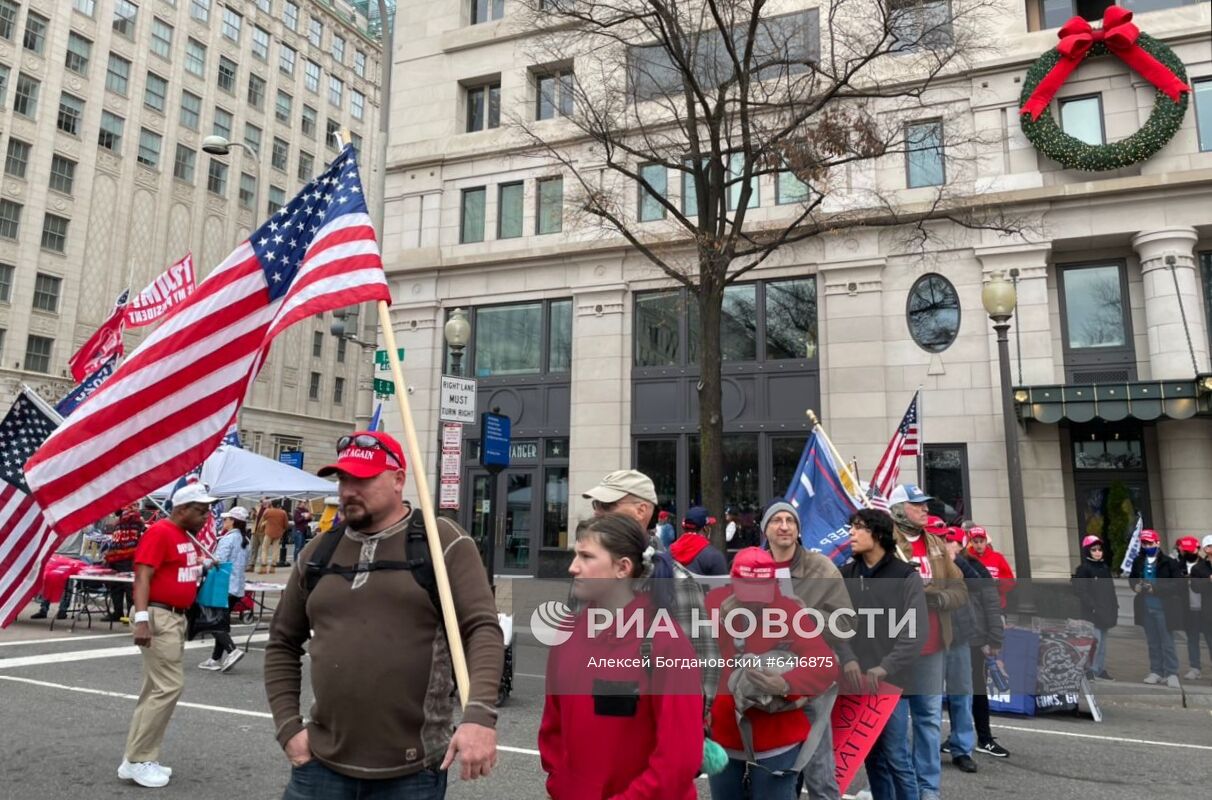 Акция сторонников Трампа в Вашингтоне