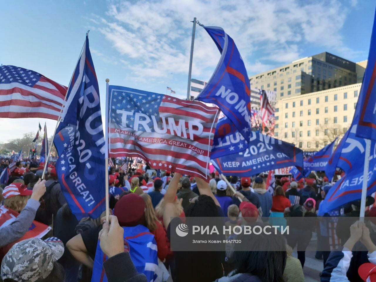 Акция сторонников Трампа в Вашингтоне