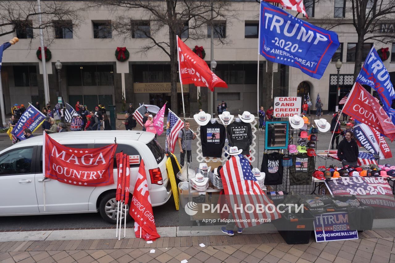 Акция сторонников Трампа в Вашингтоне