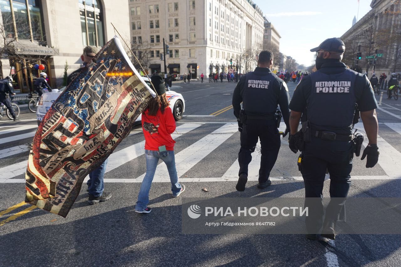 Акция сторонников Трампа в Вашингтоне