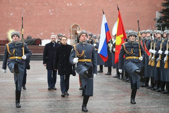 Церемония переноса Вечного огня от Могилы Неизвестного Солдата в Белград