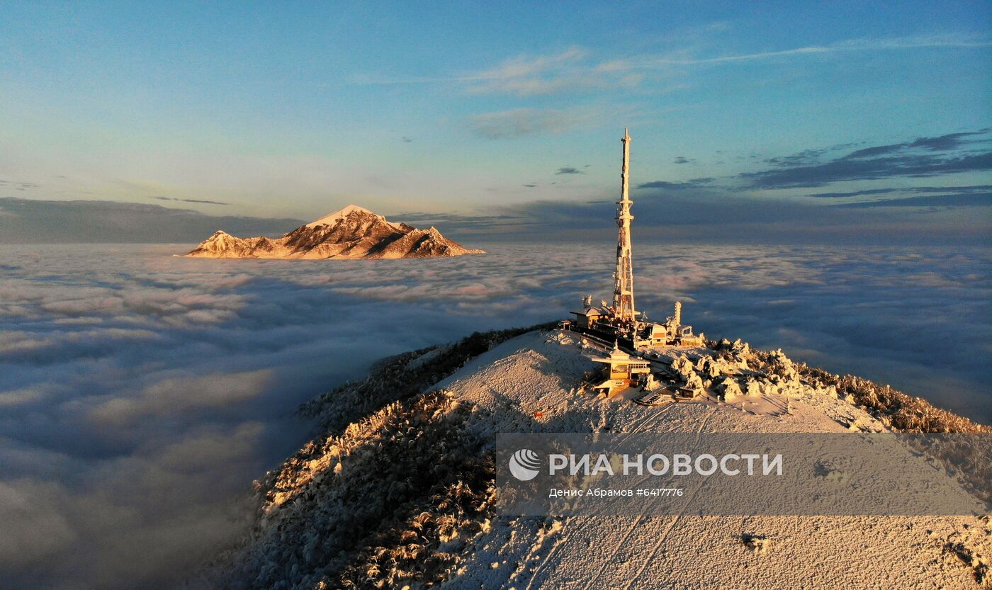 Низкая облачность в горах Ставропольского края