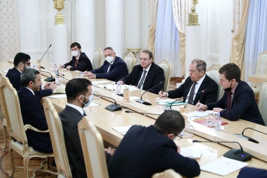 Встреча глав МИД РФ и ОАЭ  С. Лаврова и  А.Аль Нахайяна