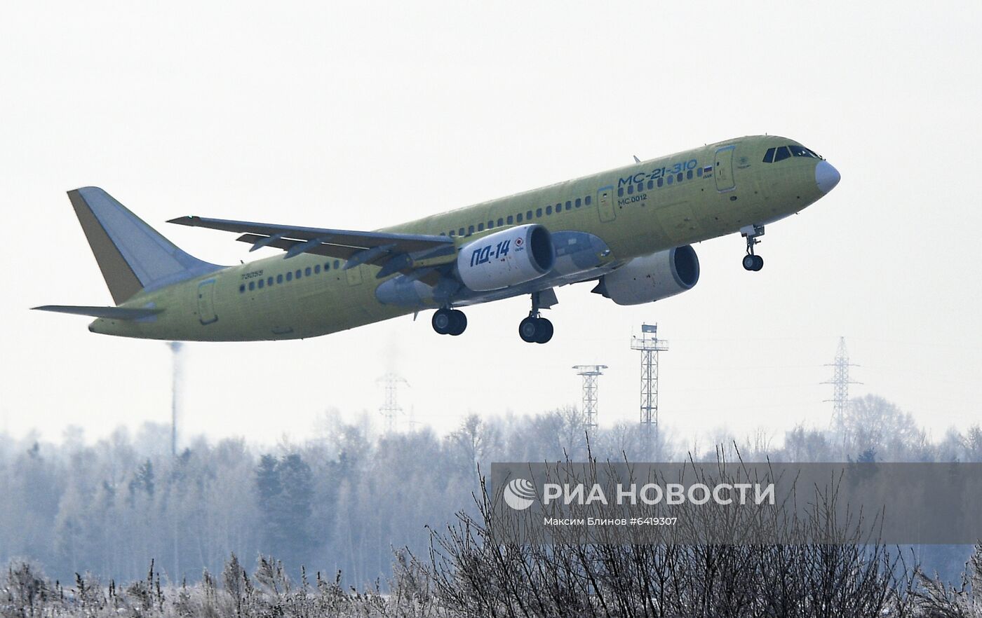 Первый полет МС-21-310 с новыми российскими двигателями | РИА Новости  Медиабанк