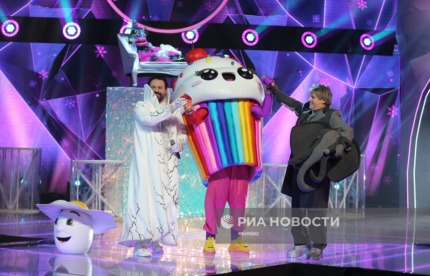 Съемки программы "Новогодняя маска" на телеканале НТВ