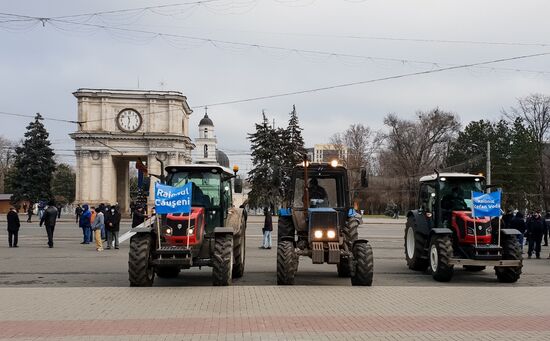 Акция протеста фермеров в Кишиневе