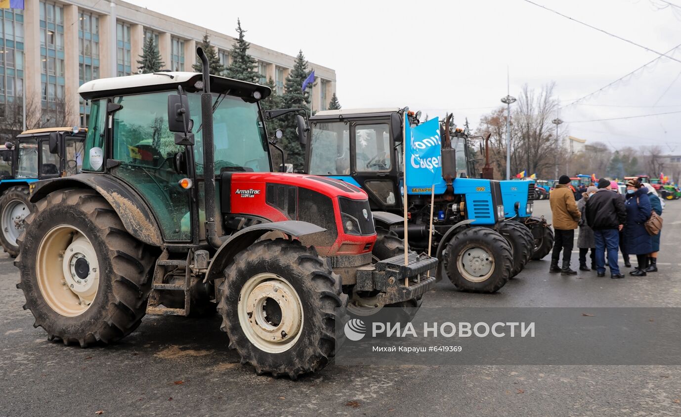 Акция протеста фермеров в Кишиневе