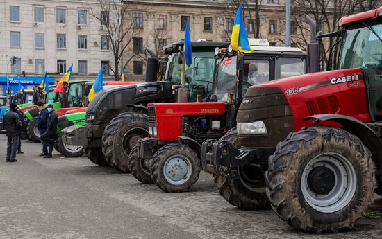 Акция протеста фермеров в Кишиневе