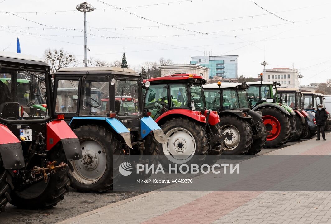 Акция протеста фермеров в Кишиневе