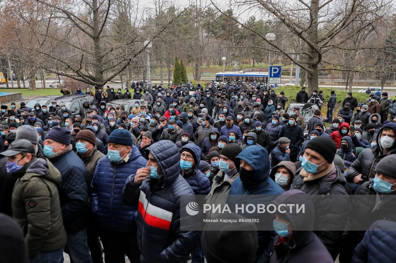 Акция протеста фермеров в Кишиневе