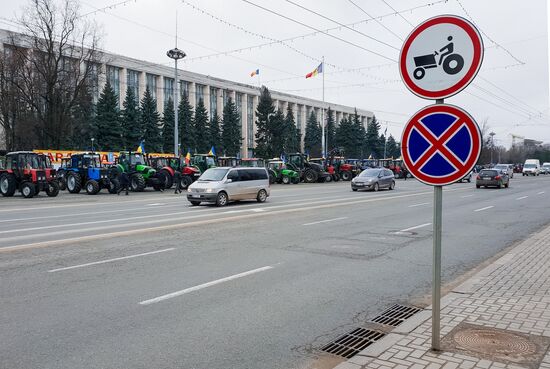 Акция протеста фермеров в Кишиневе