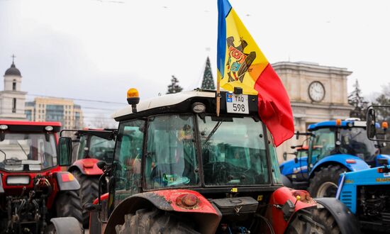 Акция протеста фермеров в Кишиневе