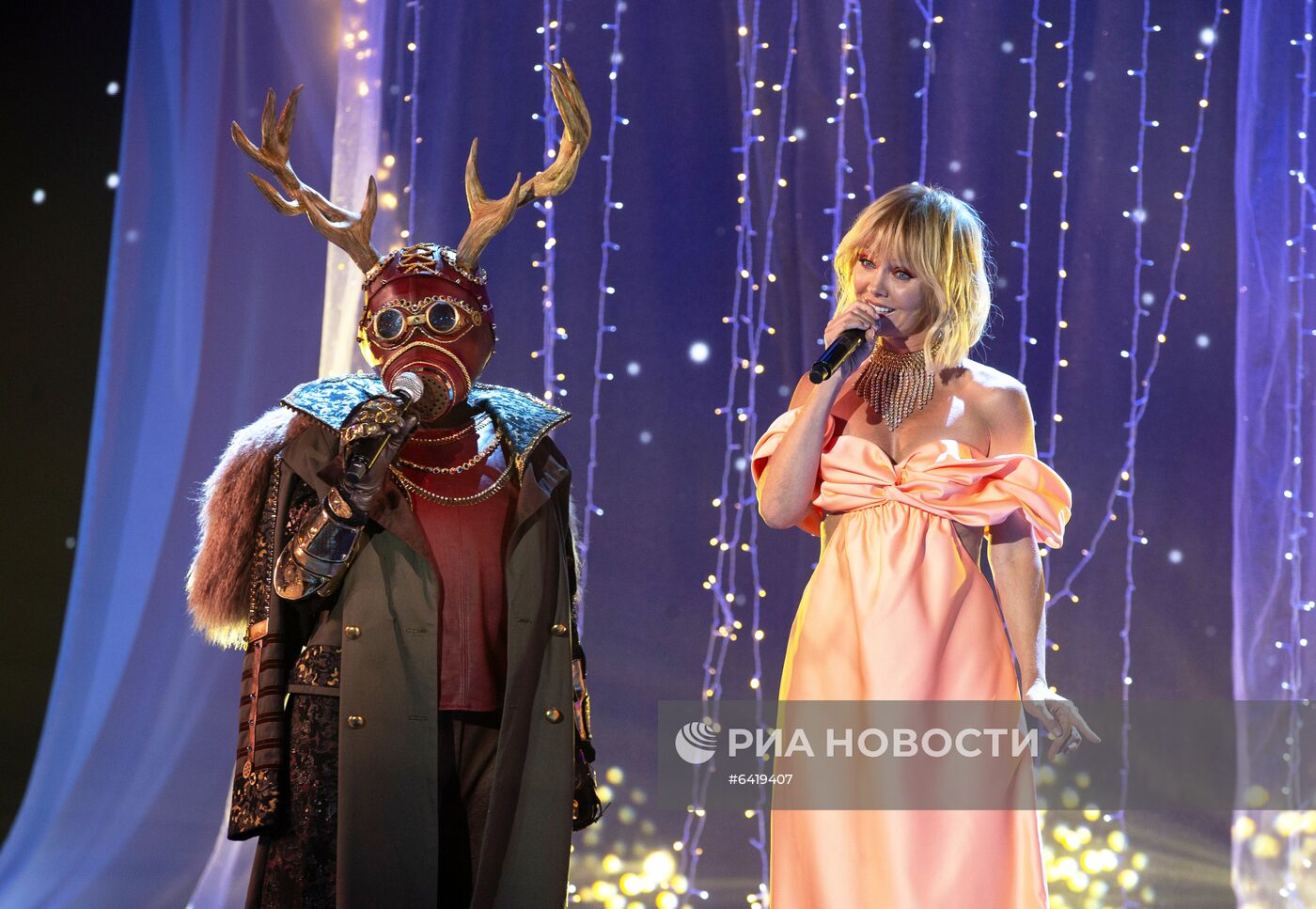 Съемки программы "Новогодняя маска" на телеканале НТВ