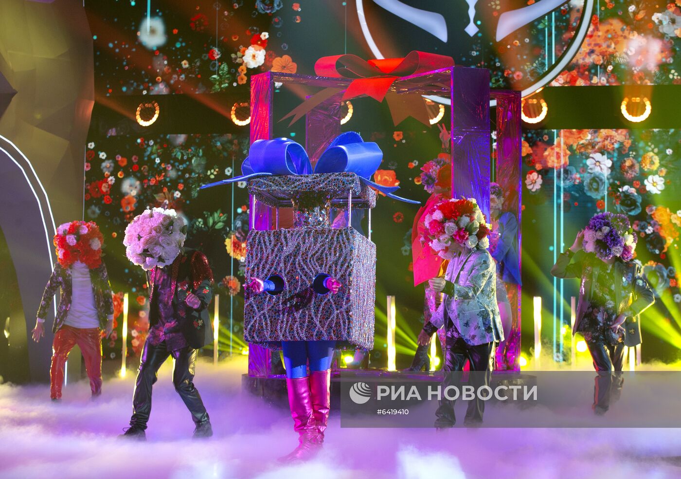 Съемки программы "Новогодняя маска" на телеканале НТВ