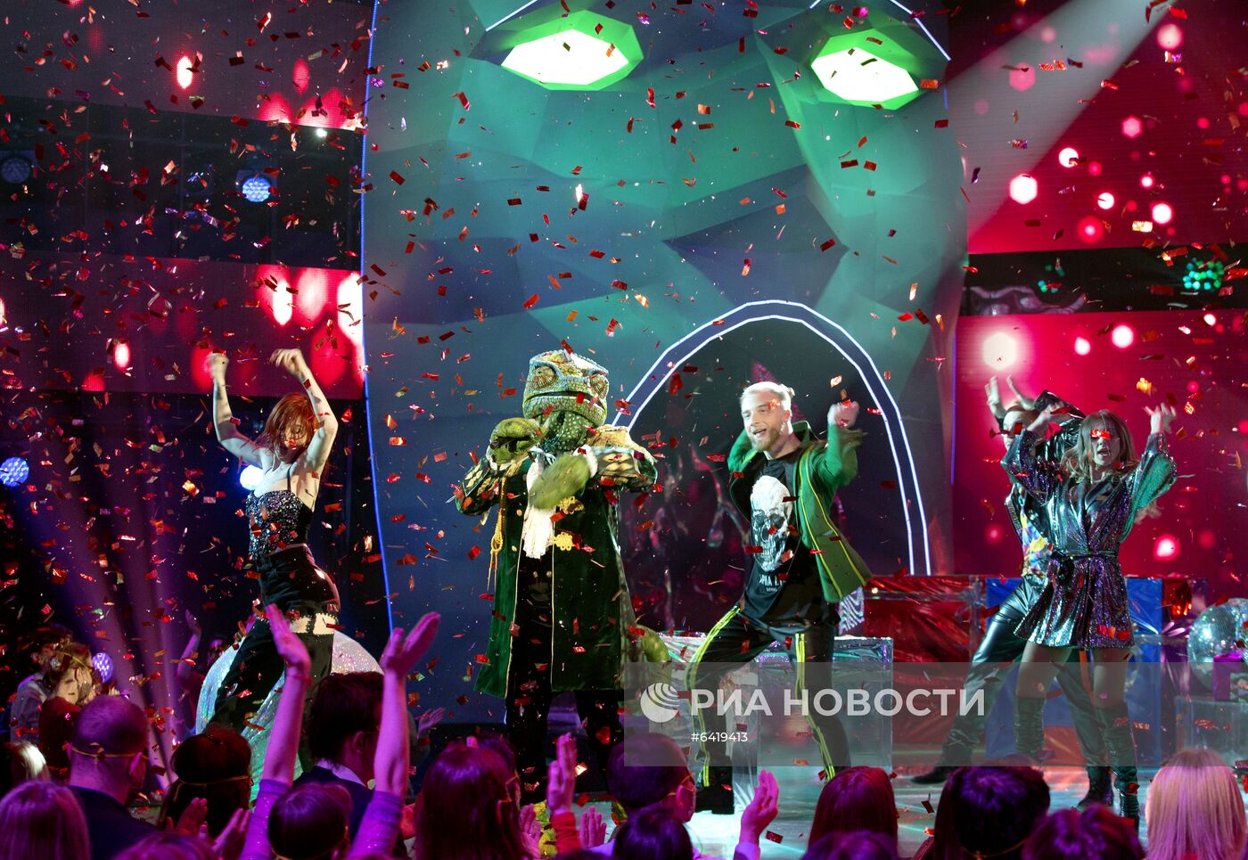 Съемки программы "Новогодняя маска" на телеканале НТВ