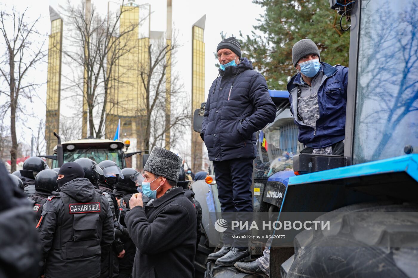 Акция протеста фермеров в Кишиневе