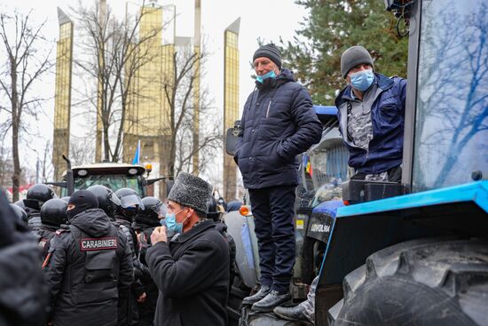 Акция протеста фермеров в Кишиневе