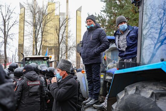 Акция протеста фермеров в Кишиневе