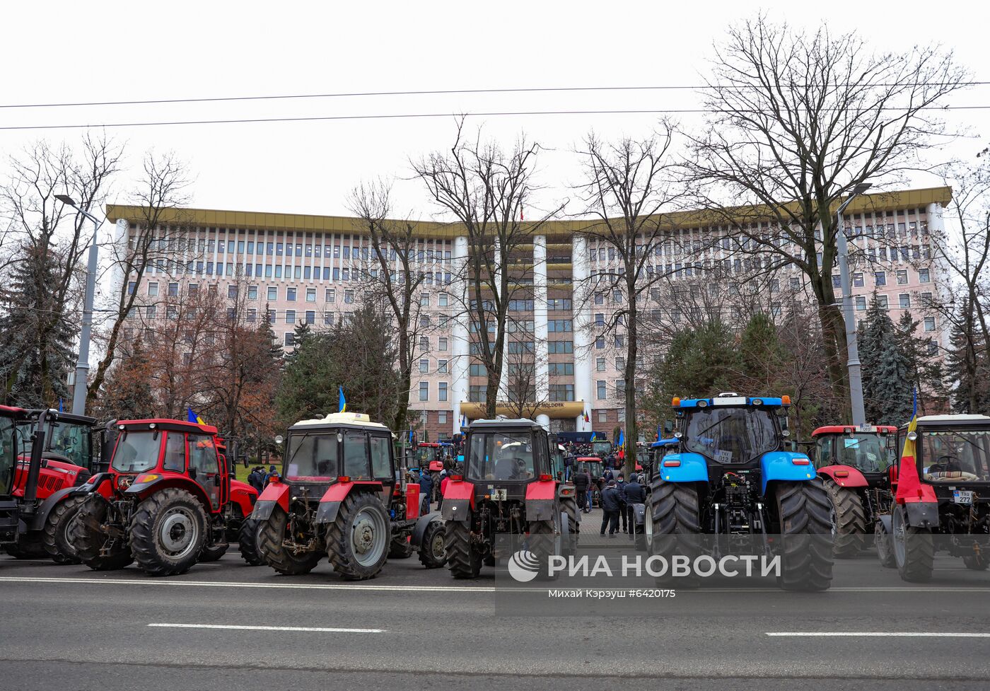 Акция протеста фермеров в Кишиневе