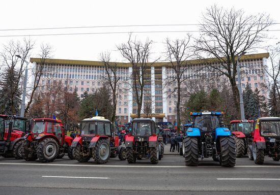 Акция протеста фермеров в Кишиневе