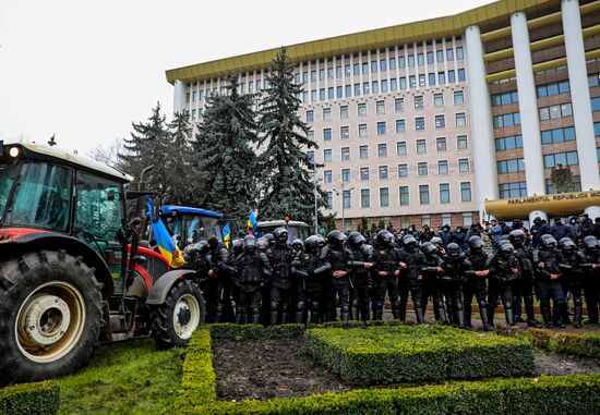 Акция протеста фермеров в Кишиневе