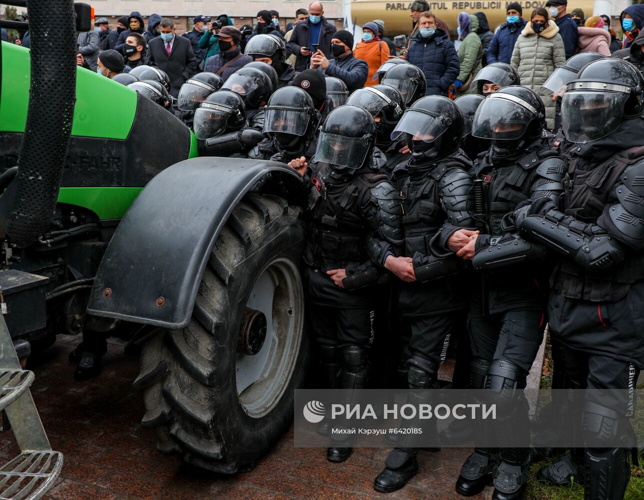 Акция протеста фермеров в Кишиневе