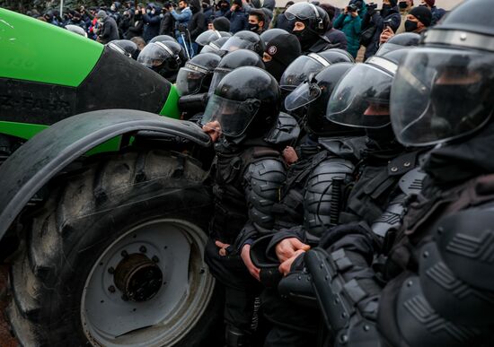 Акция протеста фермеров в Кишиневе
