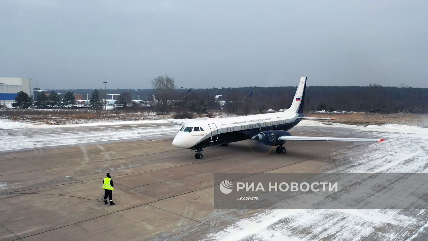 Первый полет нового российского пассажирского самолета Ил-114-300