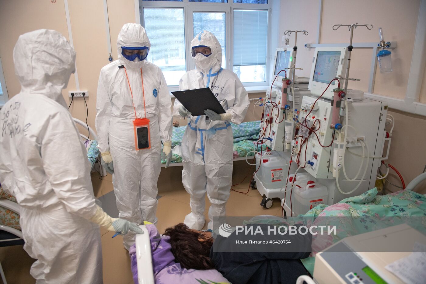 Госпиталь для лечения больных COVID-19 в Тверской областной больнице 