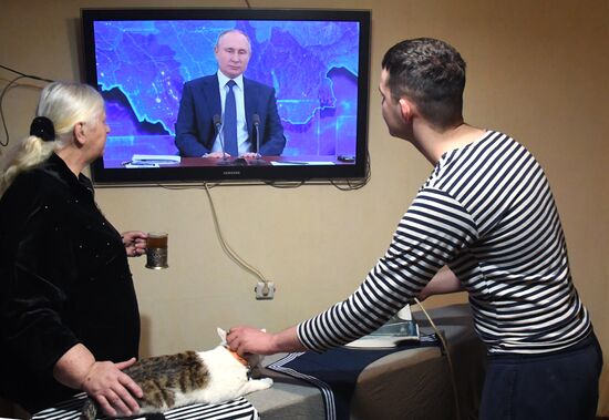 Трансляция большой пресс-конференции президента РФ В. Путина