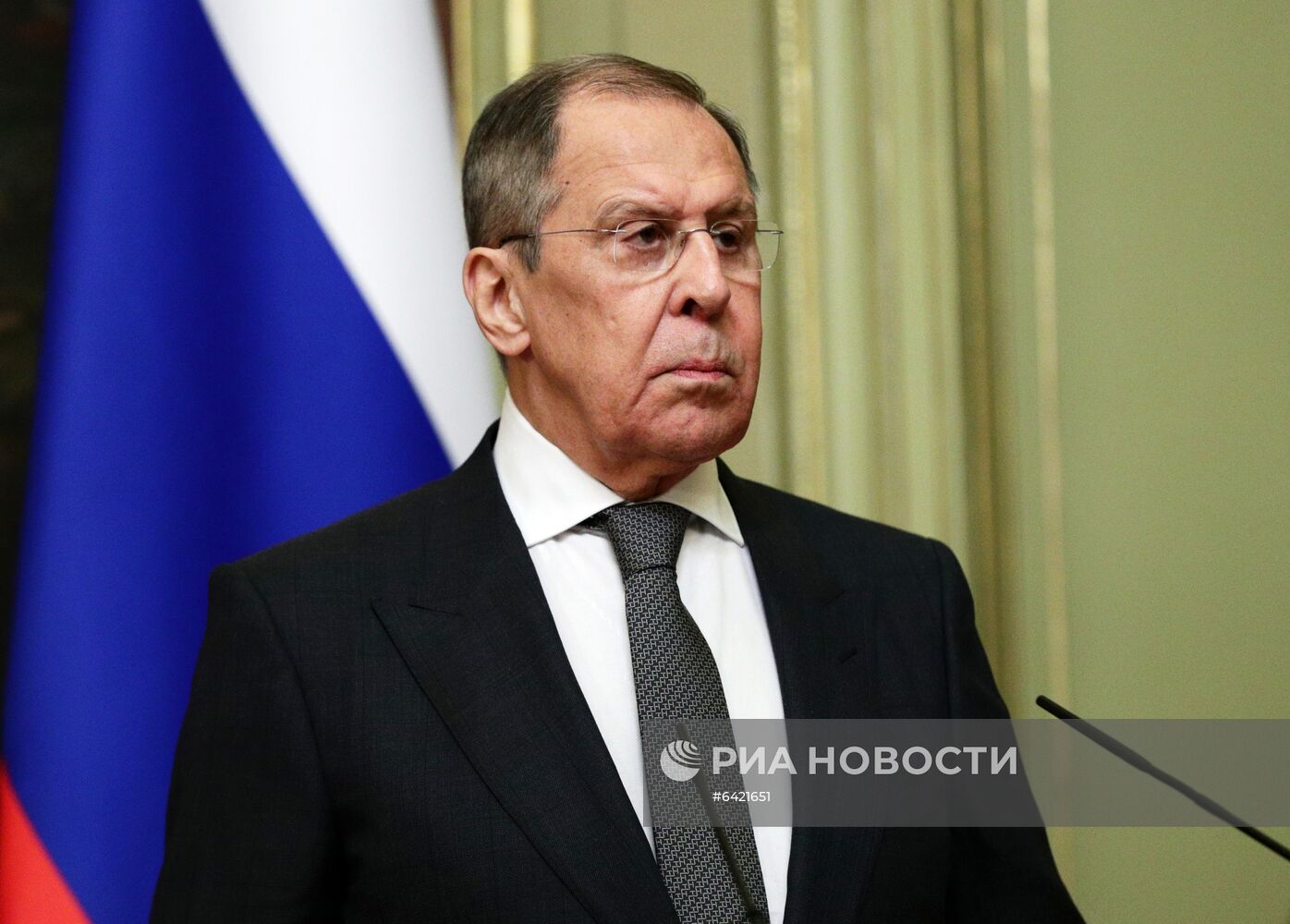 Встреча глав МИД РФ и Сирии С. Лаврова и  Ф. Микдада