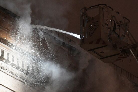 Пожар в здании Мосгоргеотреста
