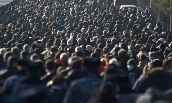 Траурное шествие в Ереване