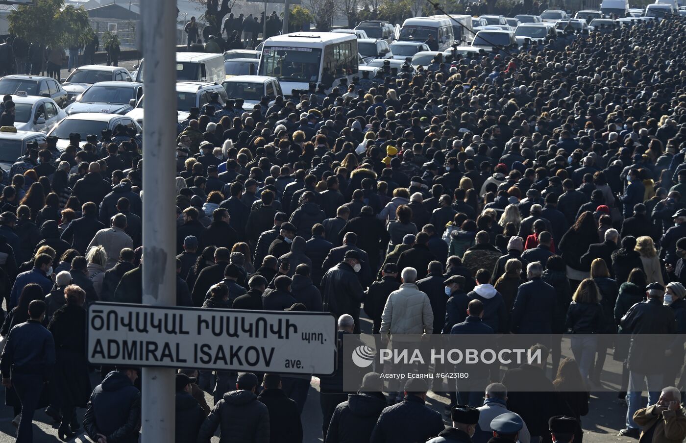 Траурное шествие в Ереване