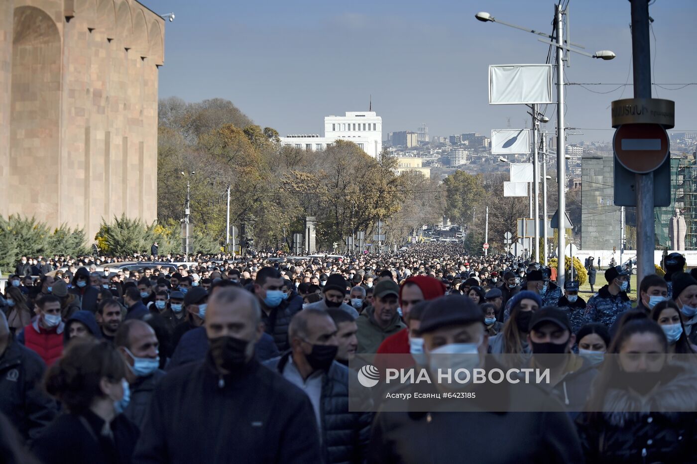 Траурное шествие в Ереване