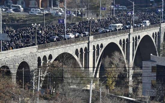 Траурное шествие в Ереване