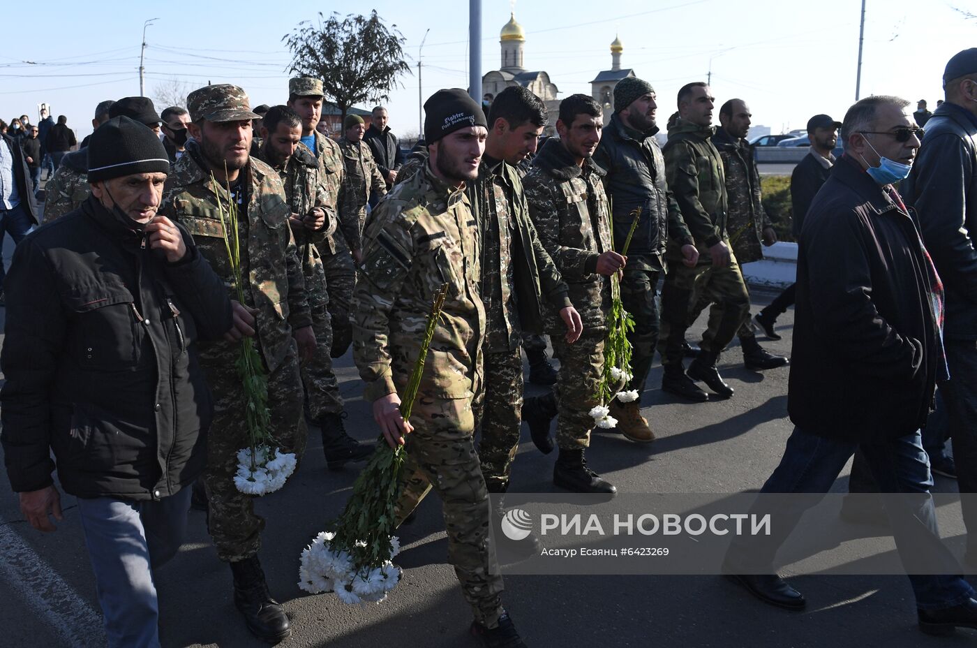 Траурное шествие в Ереване