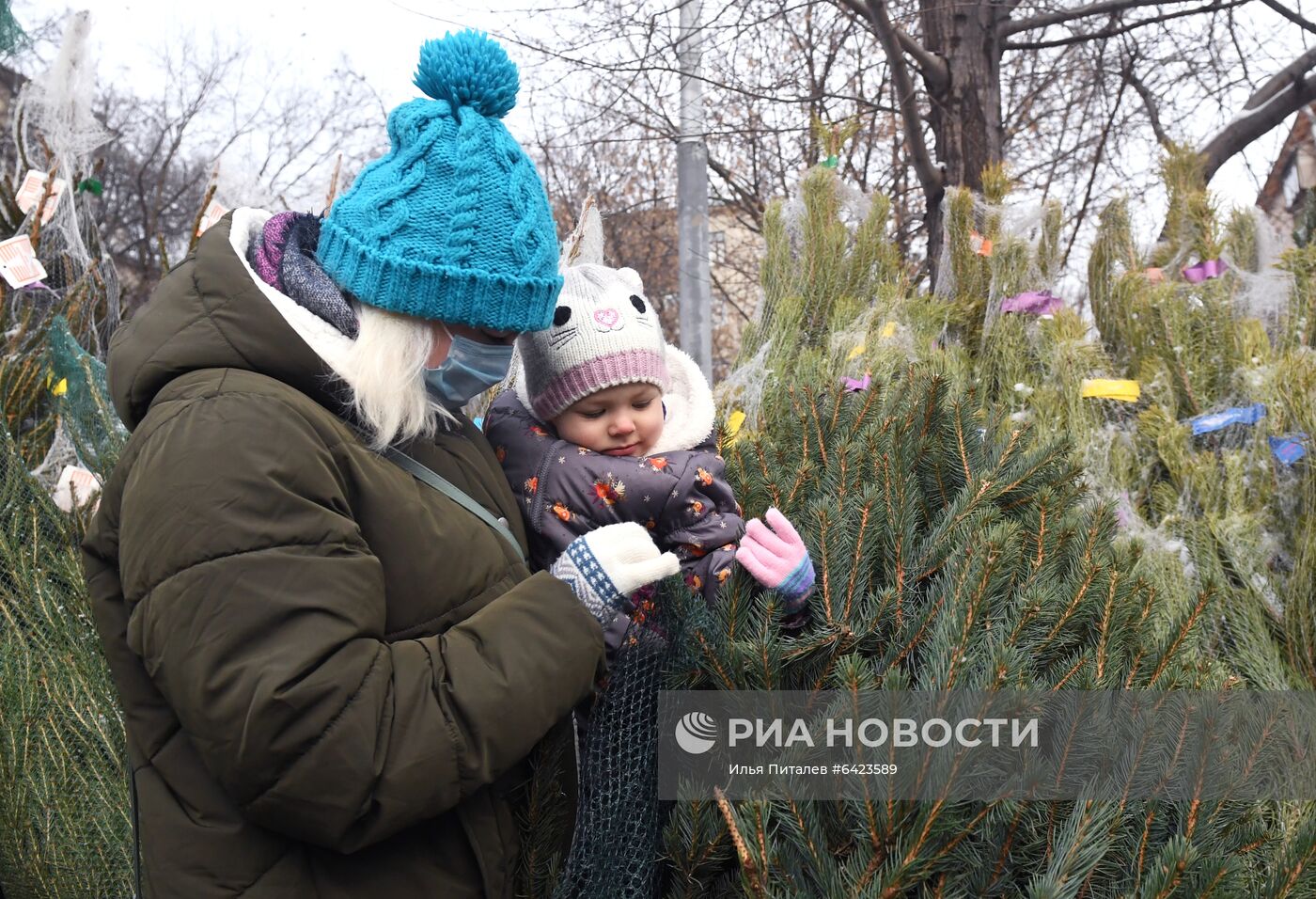 Открытие елочных базаров в Москве 