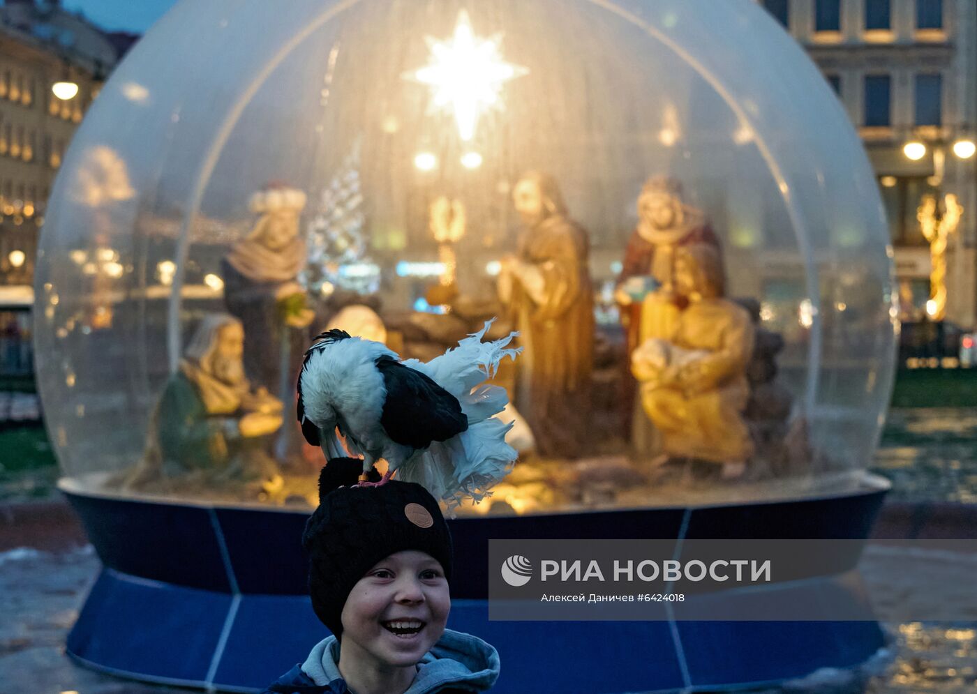 Ёлка на Дворцовой площади в Санкт-Петербурге