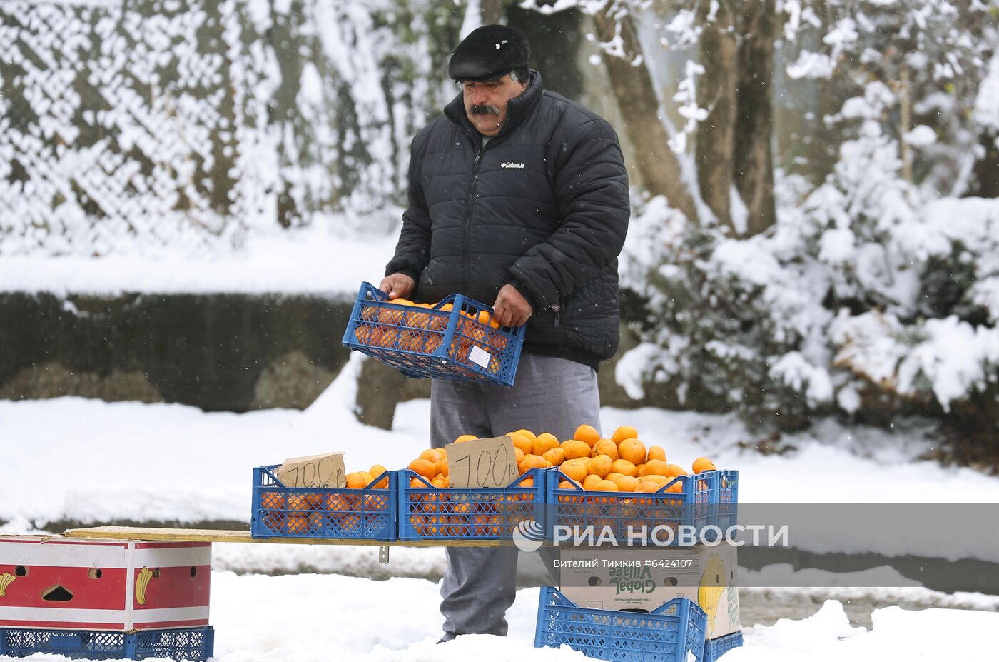 Снегопад в Краснодарском крае