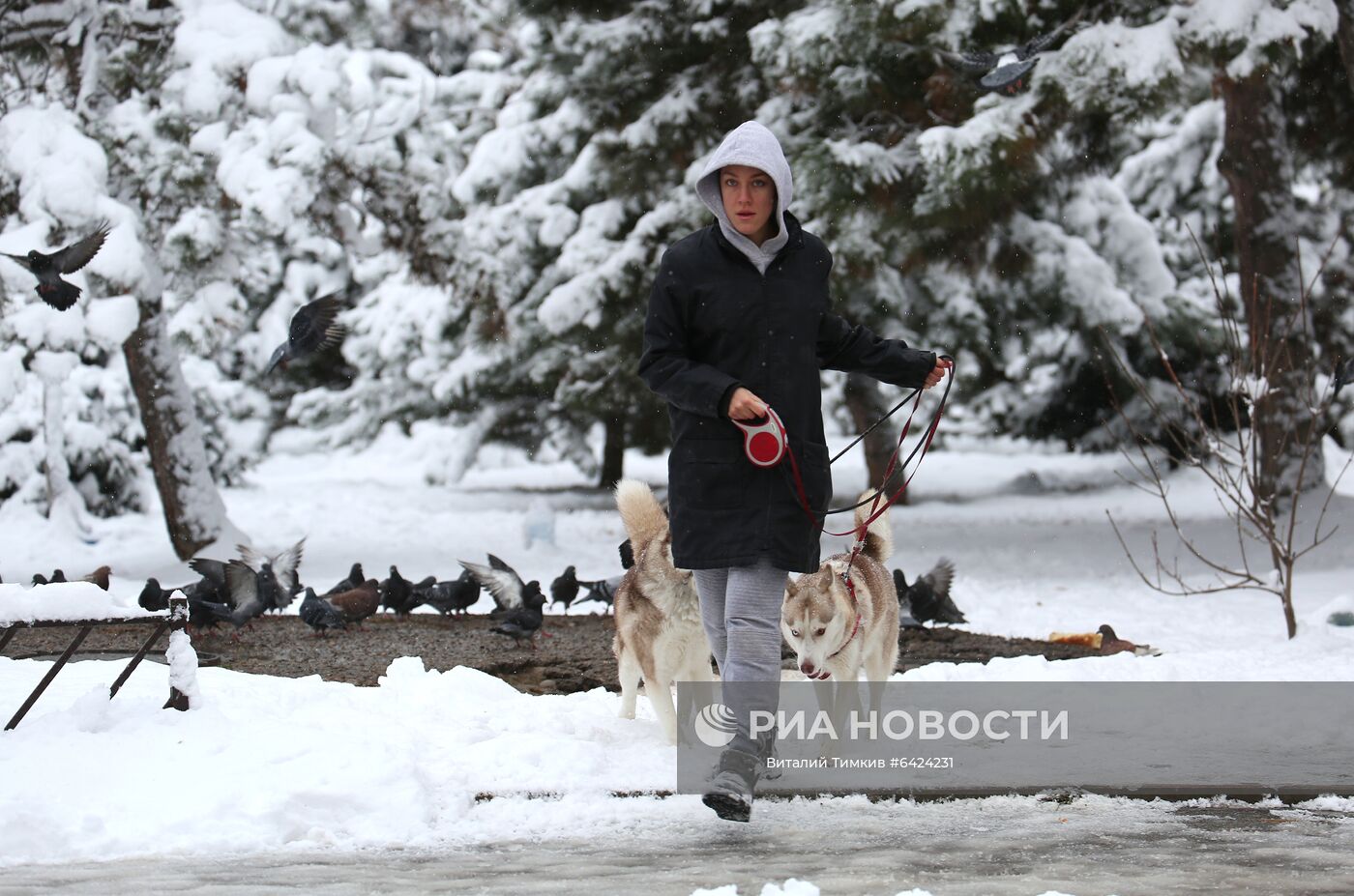Снегопад в Краснодарском крае