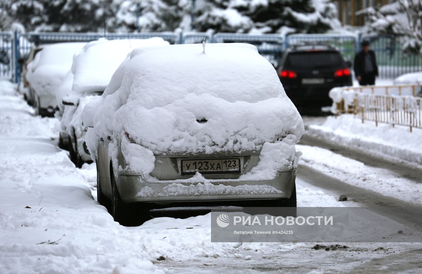 Снегопад в Краснодарском крае