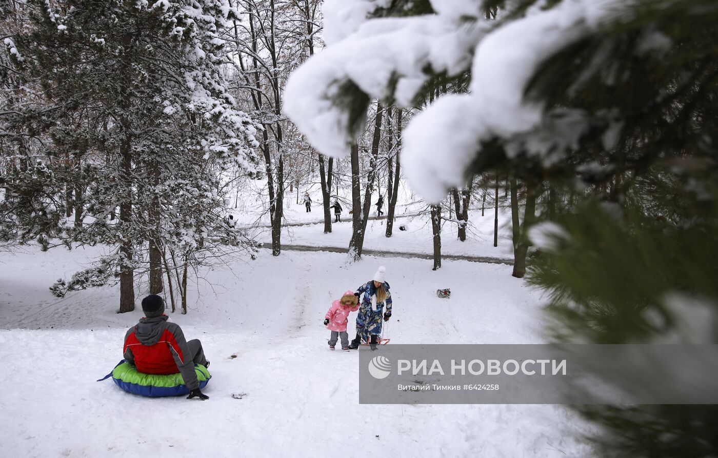 Снегопад в Краснодарском крае