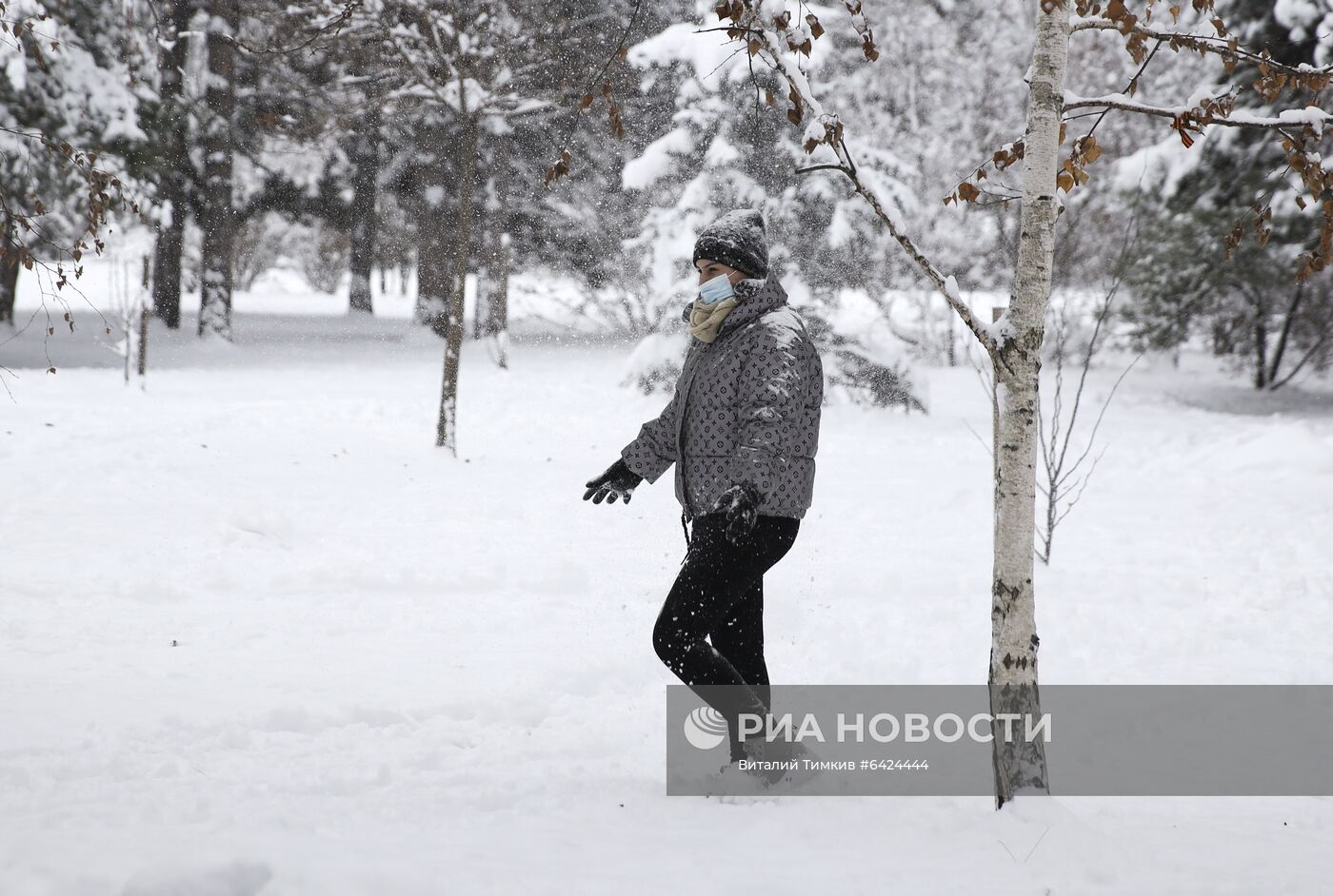 Снегопад в Краснодарском крае