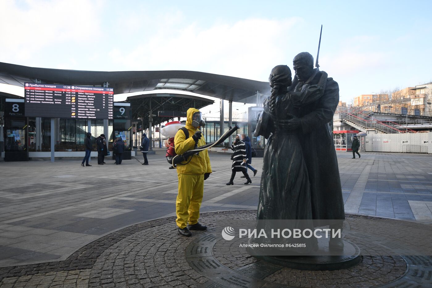 Дезинфекция Белорусского вокзала