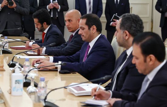 Встреча глав МИД РФ и Катара С. Лаврова и М. Аль-Тани