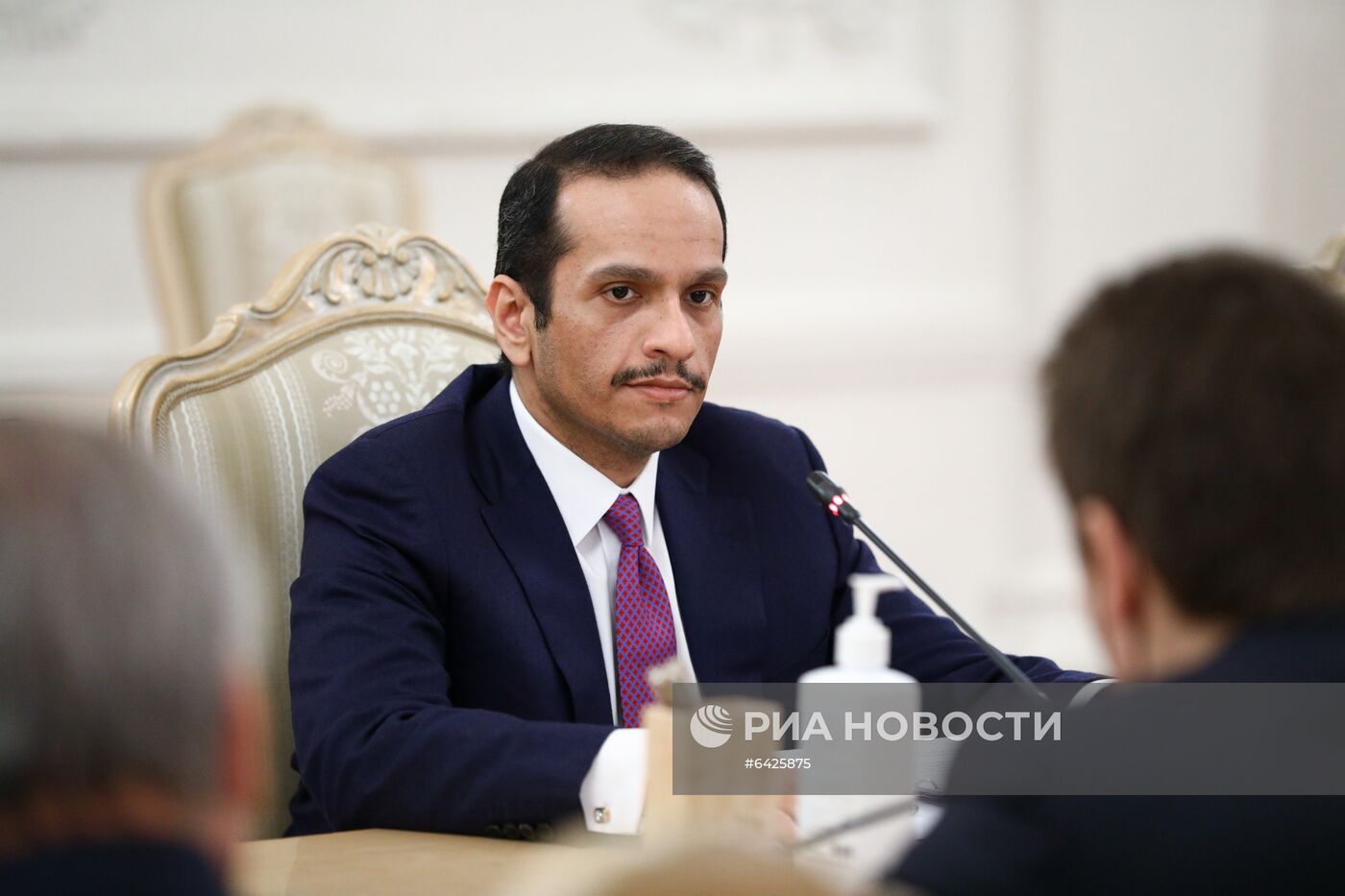 Встреча глав МИД РФ и Катара С. Лаврова и М. Аль-Тани