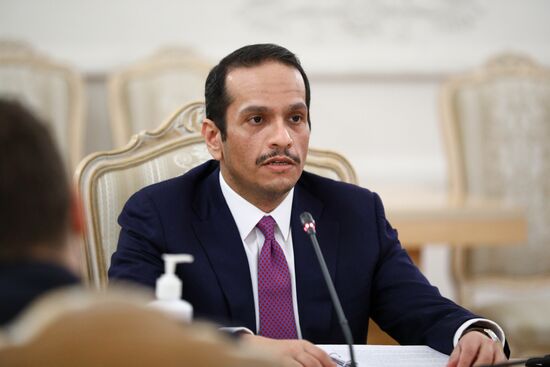 Встреча глав МИД РФ и Катара С. Лаврова и М. Аль-Тани