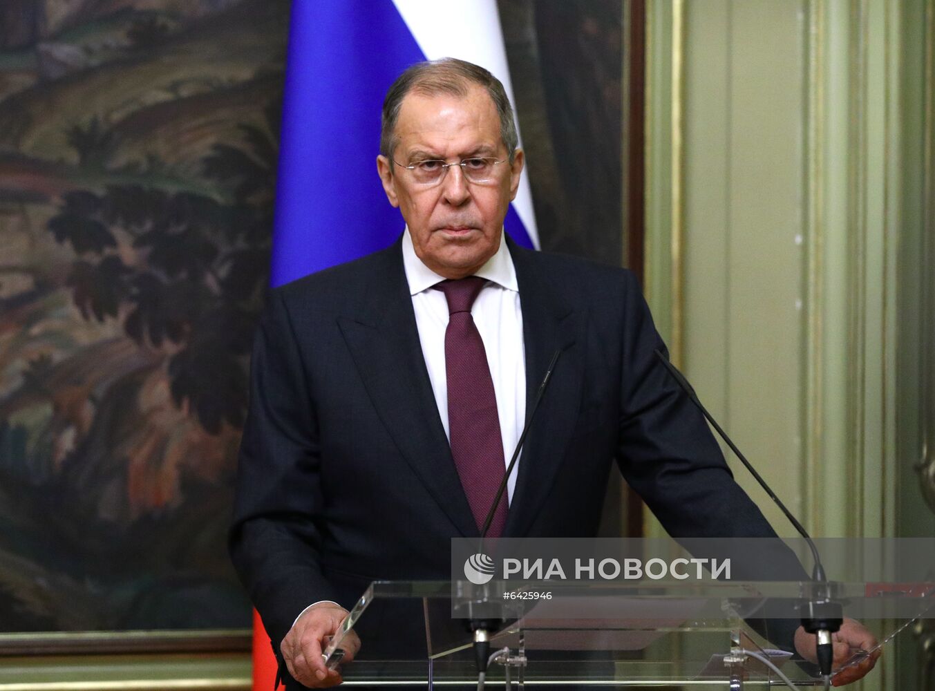 Встреча глав МИД РФ и Катара С. Лаврова и М. Аль-Тани