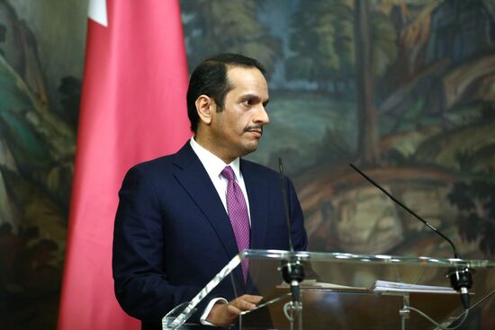 Встреча глав МИД РФ и Катара С. Лаврова и М. Аль-Тани